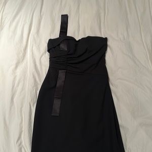 Versace single strap wool cocktail dress. Size 8